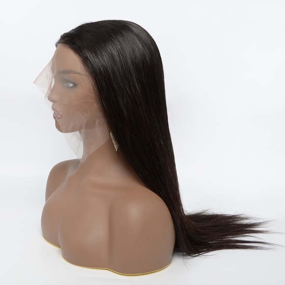 22 13"x6" 3D Cap Transparent Lace Front Straight Wig 150% Density